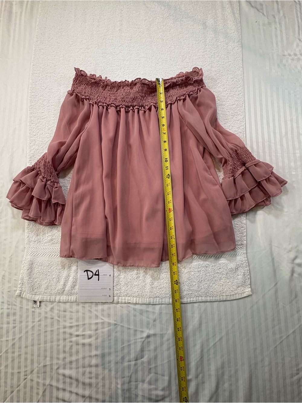 Entro medium Off-Shoulder Ruffled Sleeve Blouse - Dusty Rose
